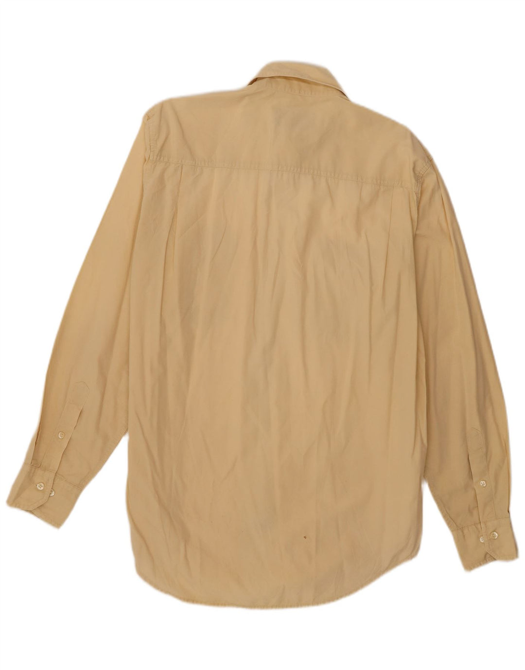 Camisa masculina Henry Cottons tamanho 39 15 1/2 algodão amarelo médio