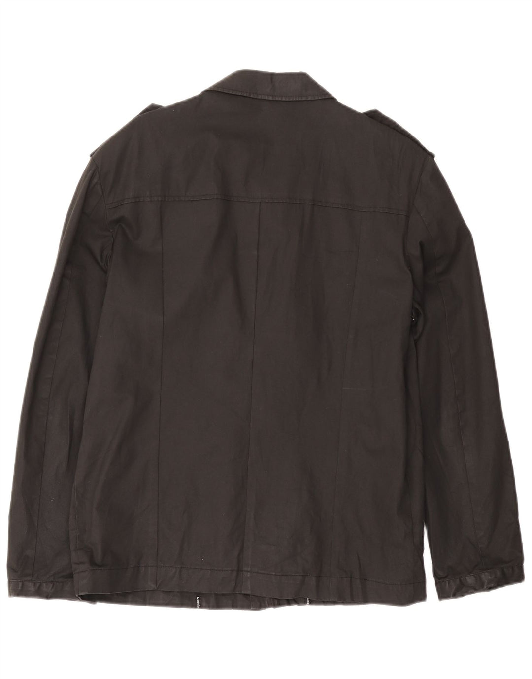 Jaqueta militar masculina Calvin Klein UK 38 algodão preto médio