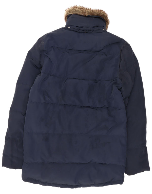 Casaco acolchoado masculino Tommy Hilfiger Reino Unido 36 pequeno poliéster azul marinho