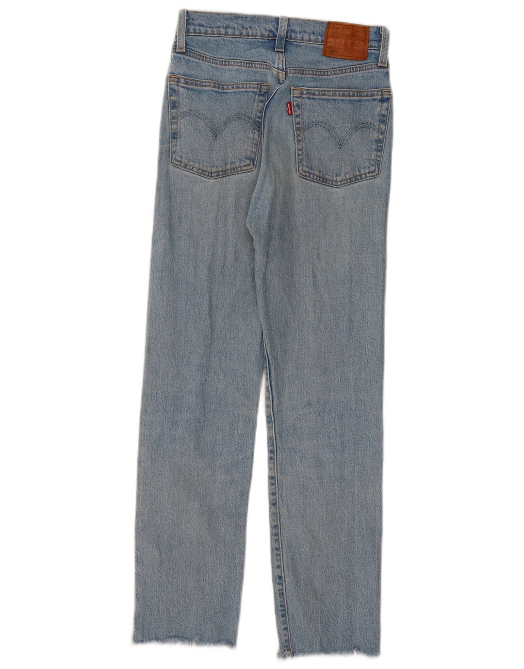 Calça jeans feminina Levi's 501 Straight W24 L28 azul algodão
