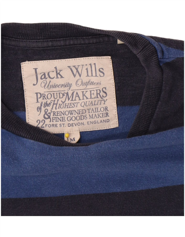 Camiseta masculina Jack Wills Top médio algodão listrado azul marinho