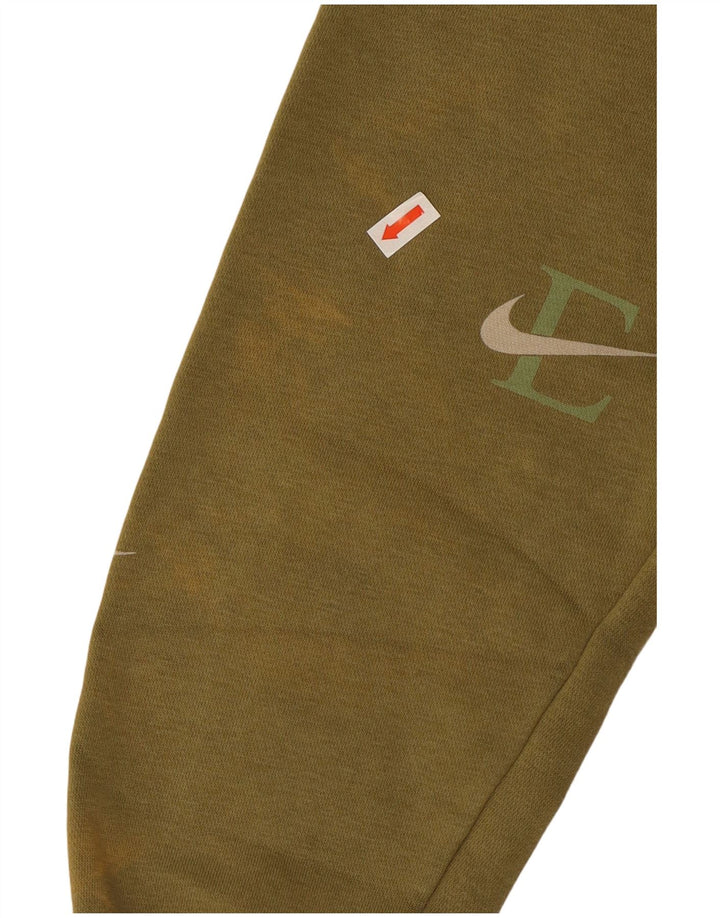 Nike Mens Graphic Hoodie Jumper Médio Algodão Cáqui