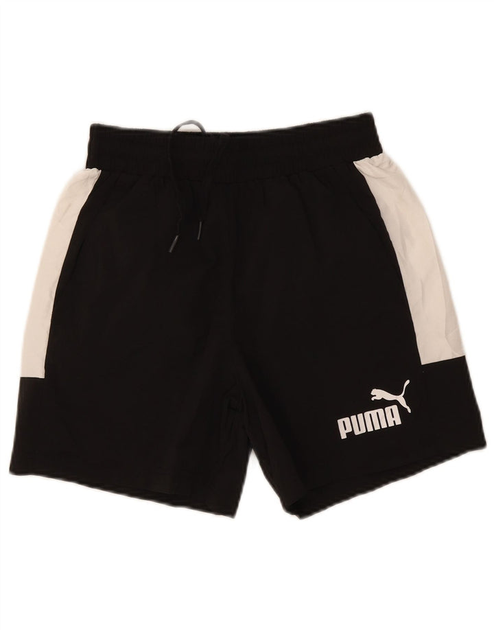 Puma Mens Graphic Sport Shorts Pequeno Poliéster Colorblock Preto