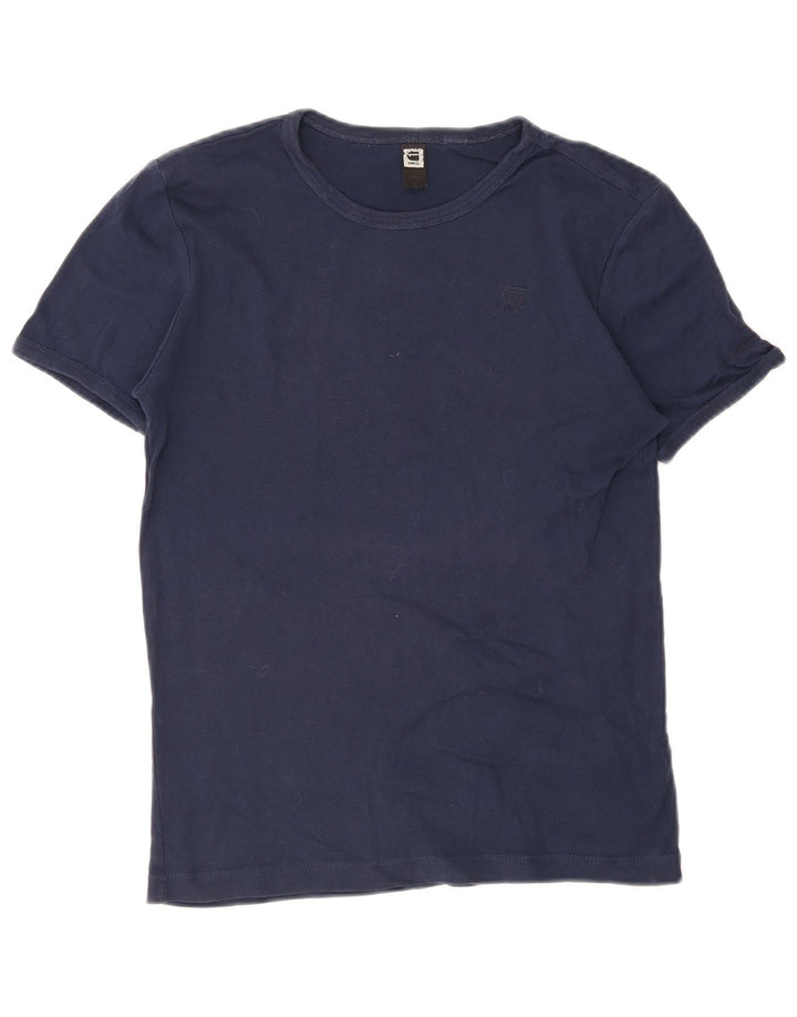 Camiseta masculina G-Star Top médio algodão azul marinho