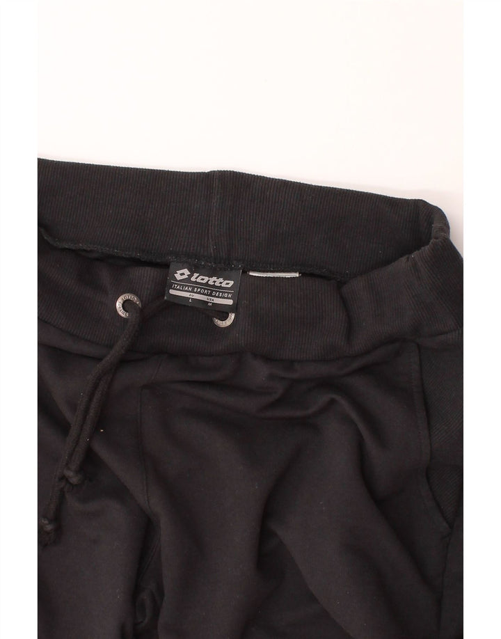 LOTTO Mens Graphic Sport Shorts Medium  Black Cotton Vintage Lotto and Second-Hand Lotto from Messina Hembry 