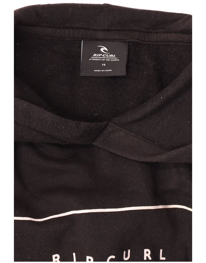 Suéter com capuz gráfico feminino Rip Curl UK 14 médio preto