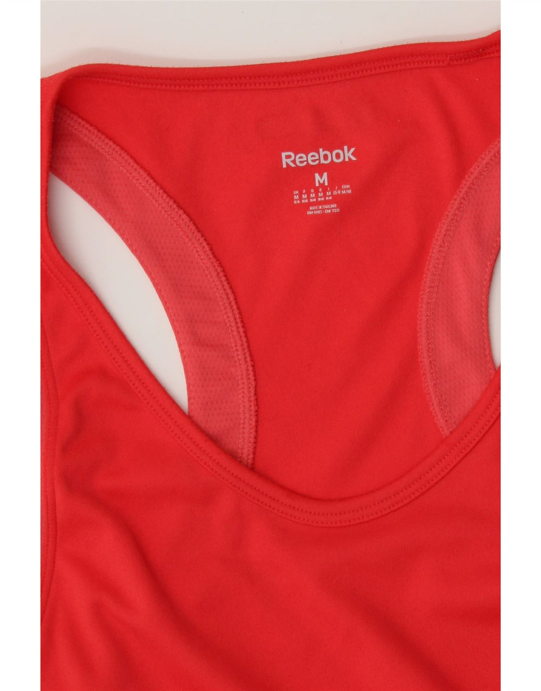 REEBOK Womens Vest Top UK 12/14 Médio Vermelho