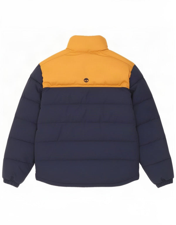 Jaqueta masculina Timberland Loose Fit acolchoada UK 36 Small Navy Blue Colourblock