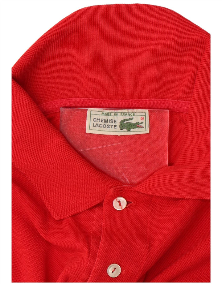 Camisa polo masculina LACOSTE tamanho 6 XL algodão vermelho