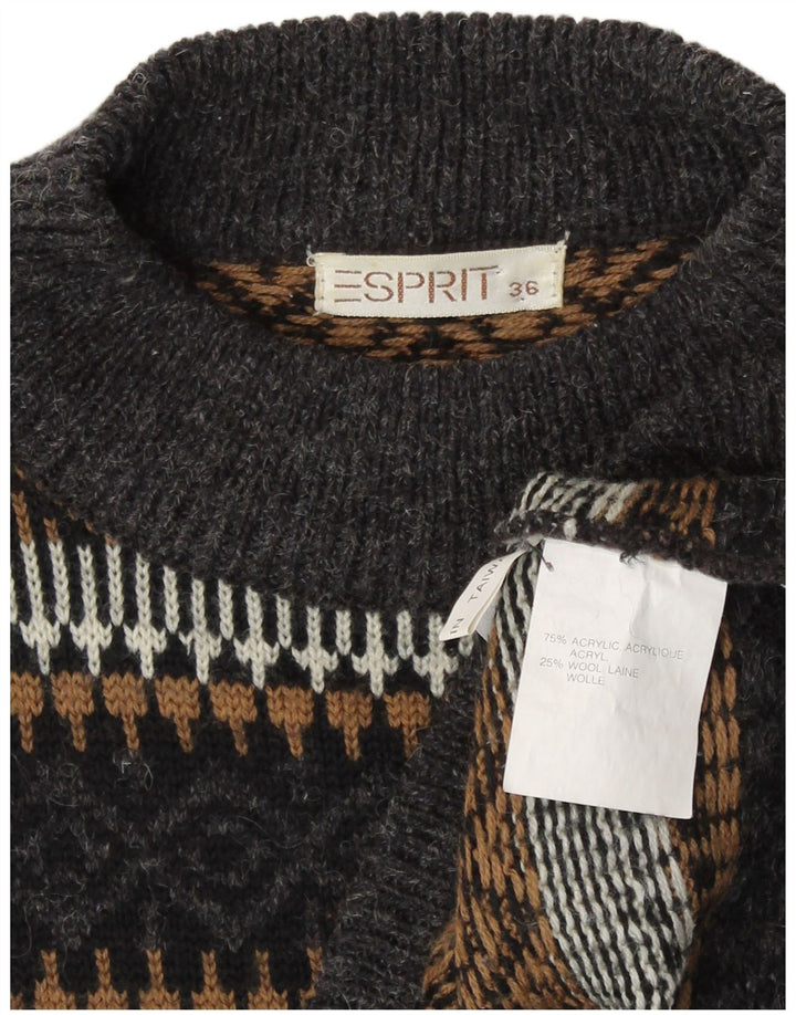 Suéter masculino Esprit com gola tartaruga UE 36 pequeno geométrico multicolorido