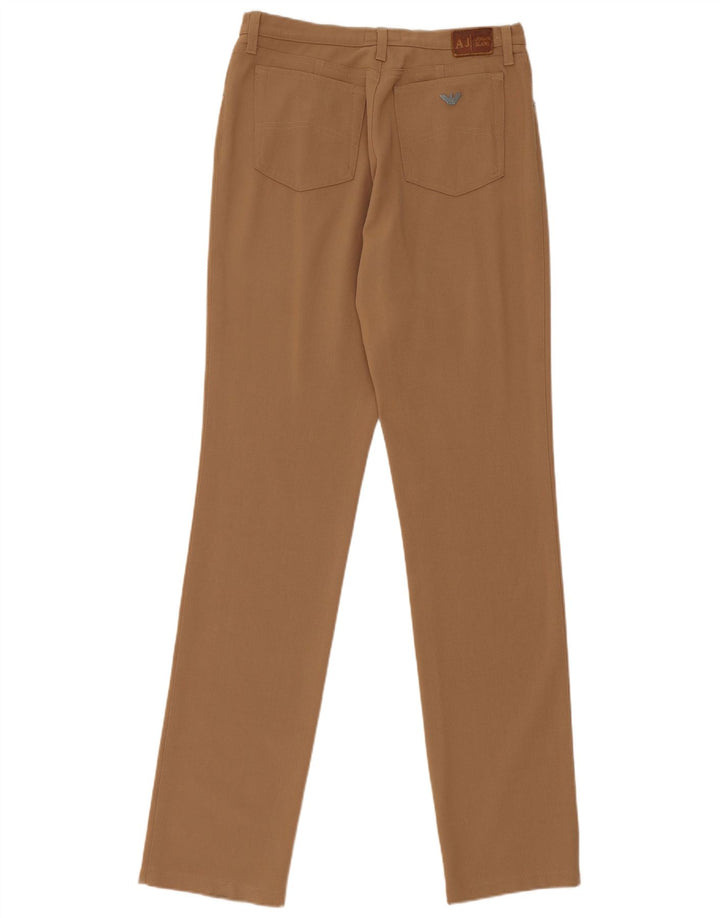 Calça feminina casual slim Armani W30 L34 poliéster marrom