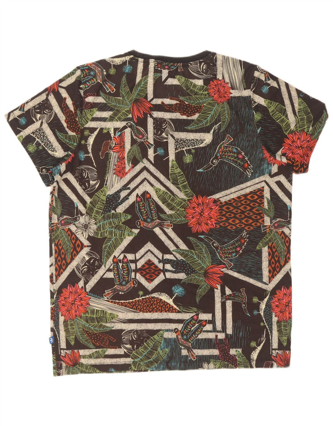 Camiseta Adidas Feminina Graphic Top UK 14 Médio Multicolorido Floral