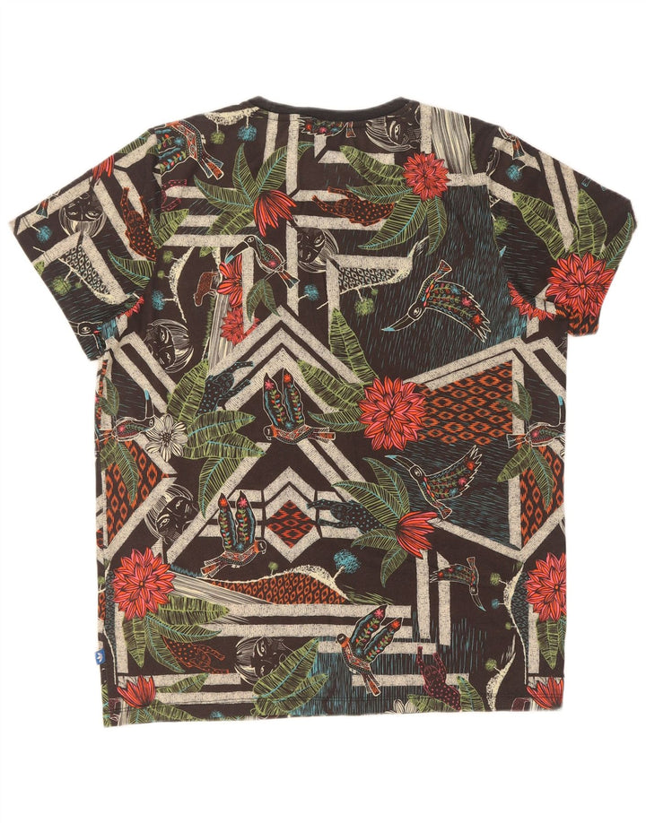 Camiseta Adidas Feminina Graphic Top UK 14 Médio Multicolorido Floral