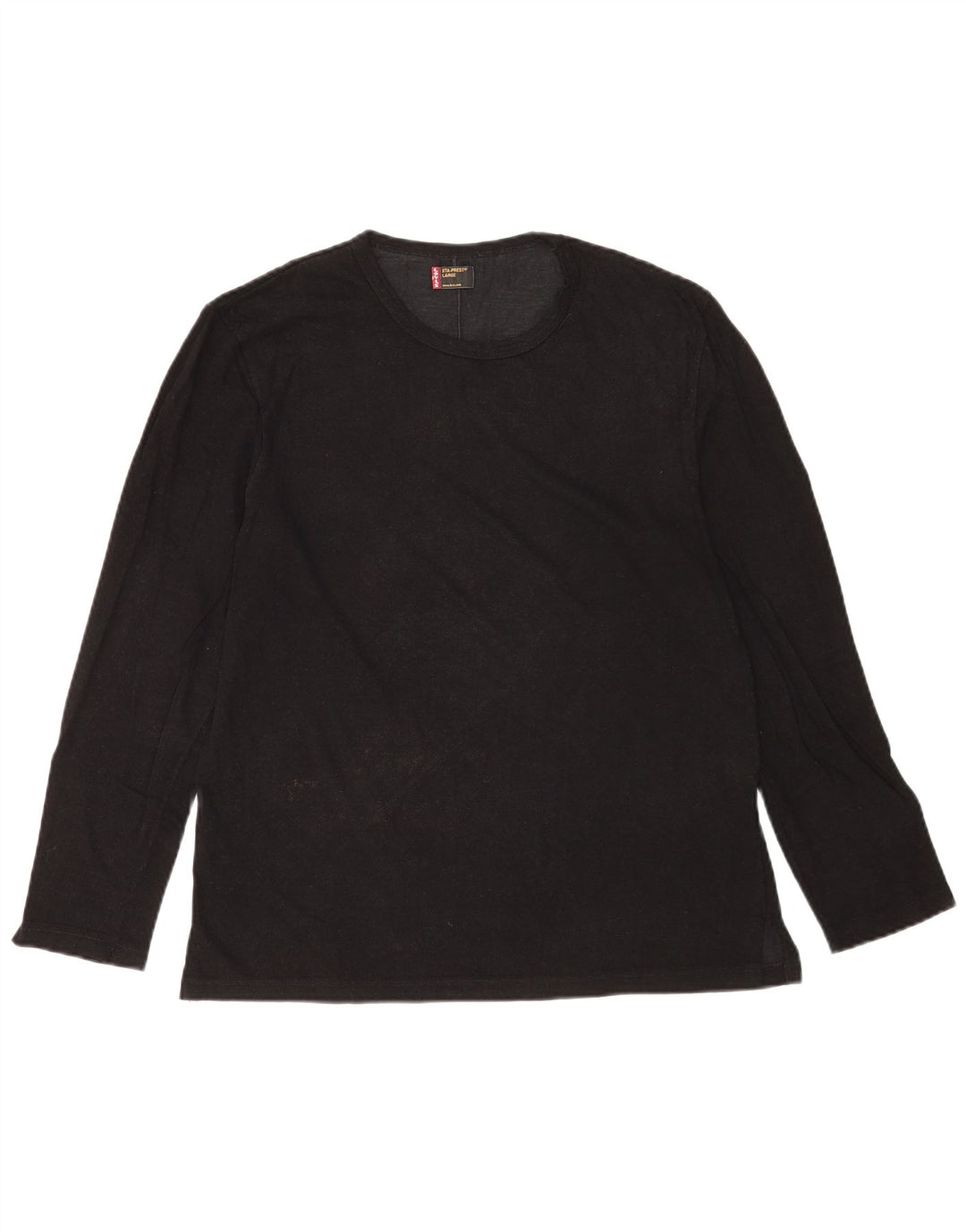 Top masculino Levi's manga comprida grande algodão preto