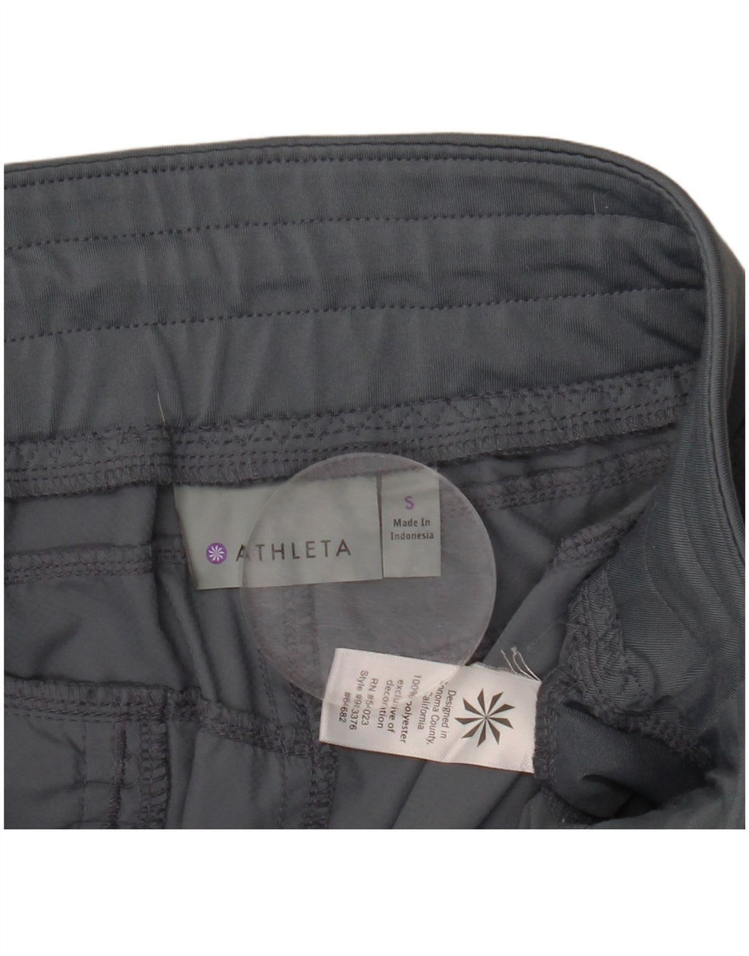 Shorts esportivos femininos ATHLETA UK 10 poliéster cinza pequeno