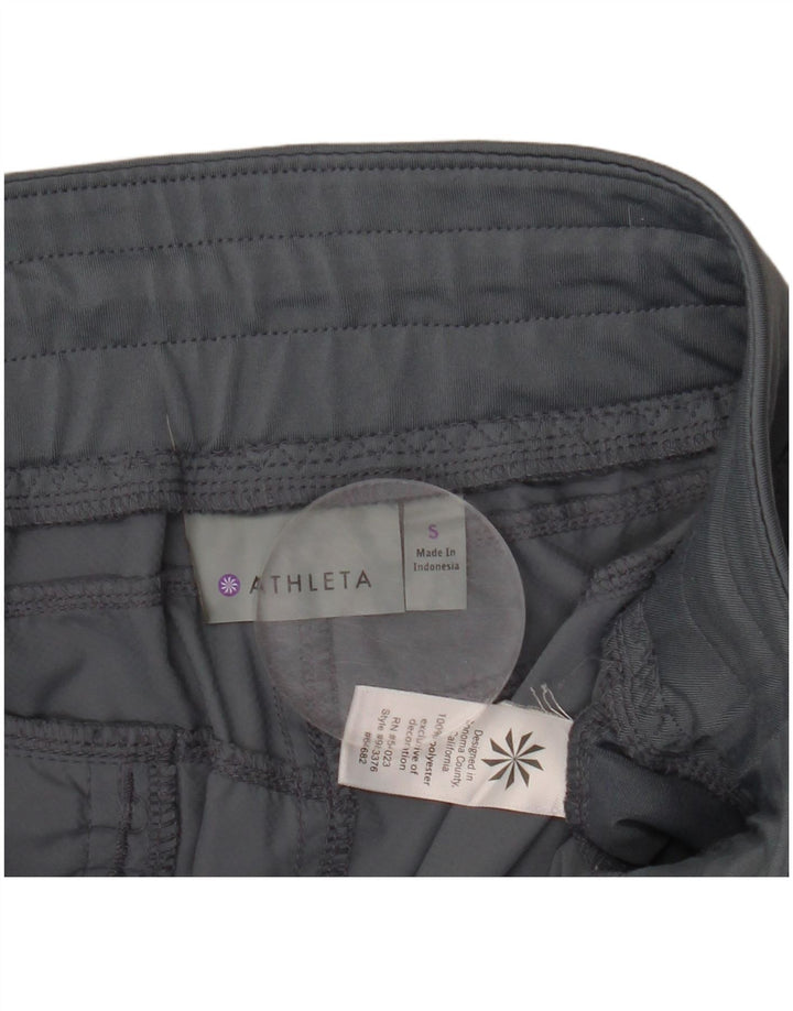 Shorts esportivos femininos ATHLETA UK 10 poliéster cinza pequeno