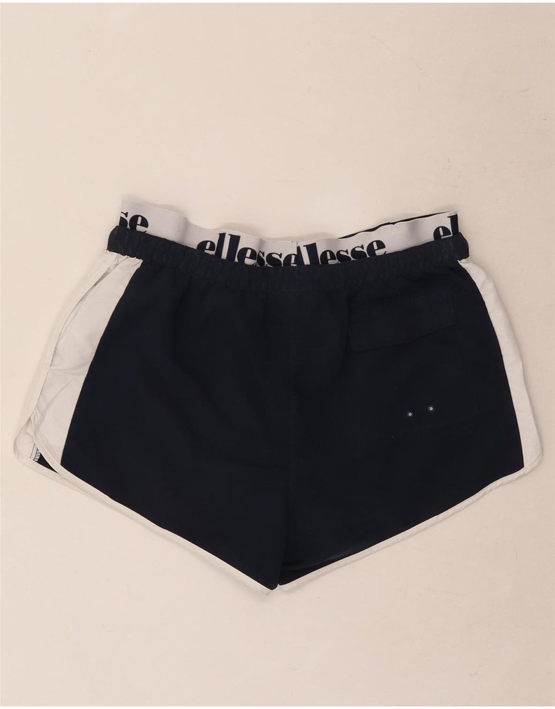 Shorts esportivos masculinos Ellesse grande poliéster colorblock azul marinho