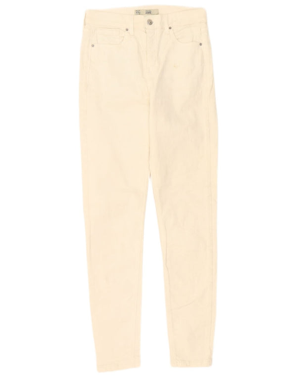 Topshop feminino Jamie Skinny Jeans W28 L30 algodão branco