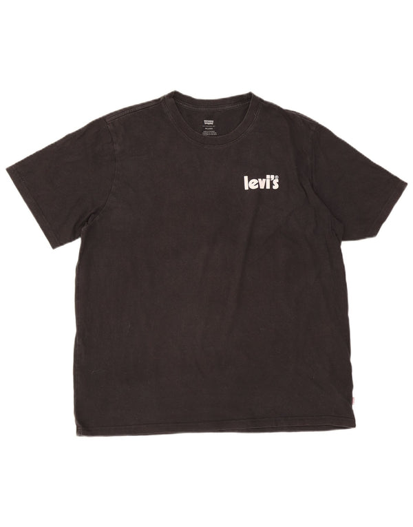 Camiseta masculina Levi's Relaxed Fit Graphic Top Grande Algodão Preto