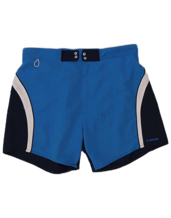 Shorts de natação masculino Brugi poliéster colorblock azul médio
