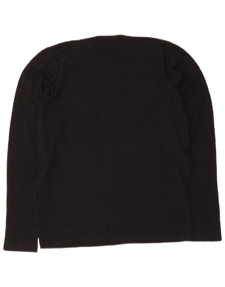 Zara Top masculino manga comprida pequena viscose preta