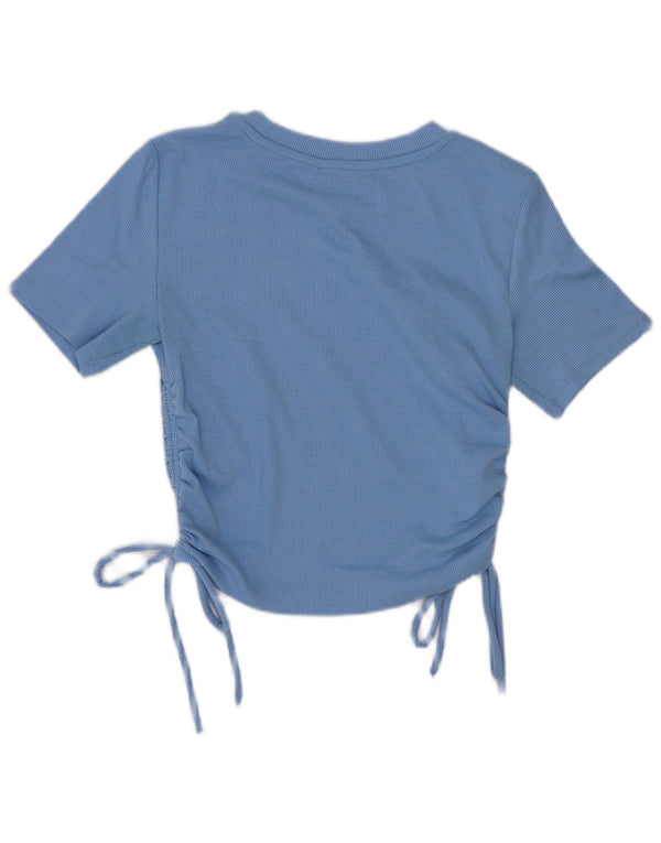 Blusa feminina Zara Top UK 12 Azul Médio