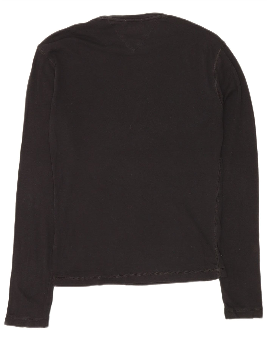 Top masculino TOMMY HILFIGER manga comprida pequeno algodão preto