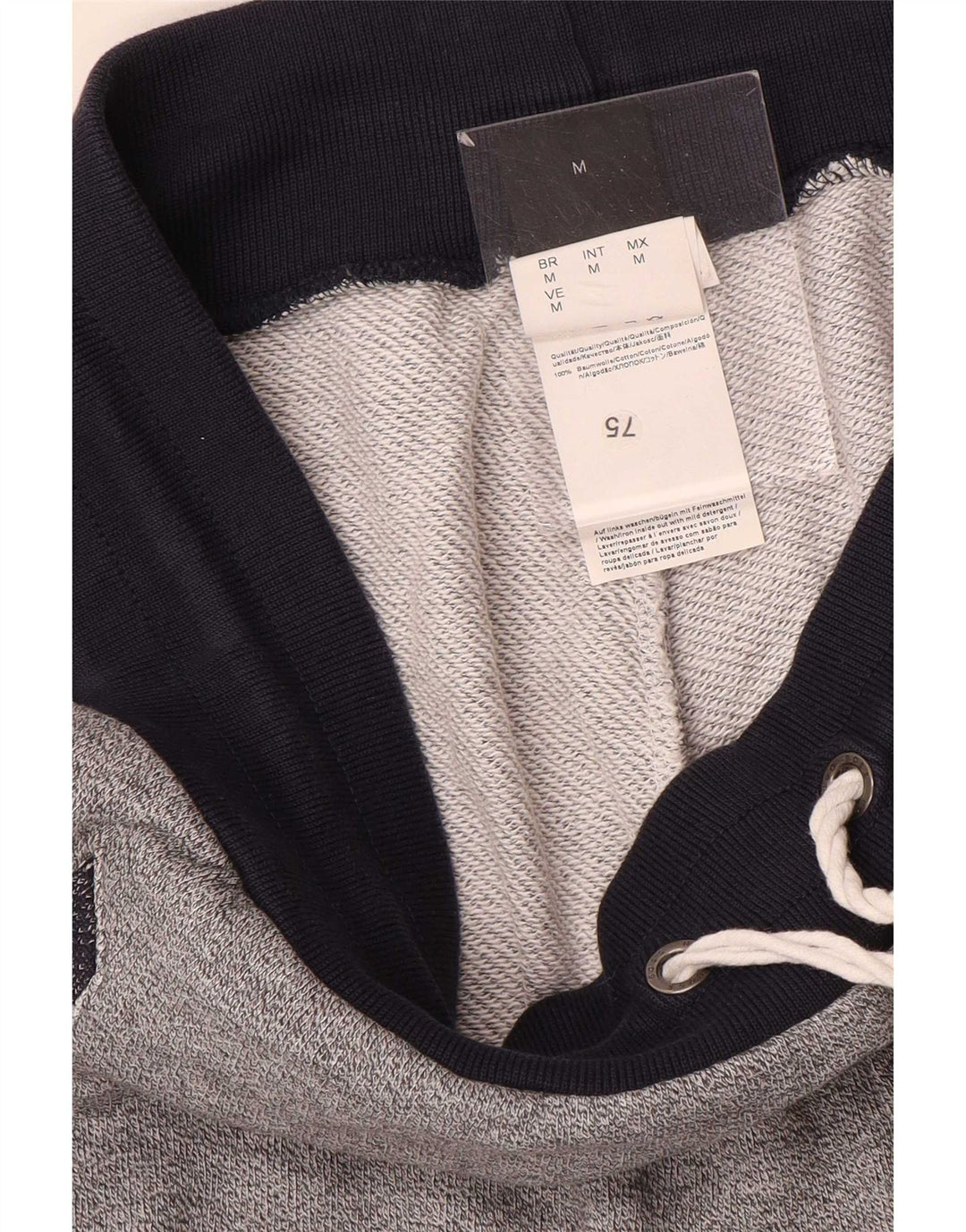 Calça de treino masculina Hugo Boss Joggers cinza médio Colourblock