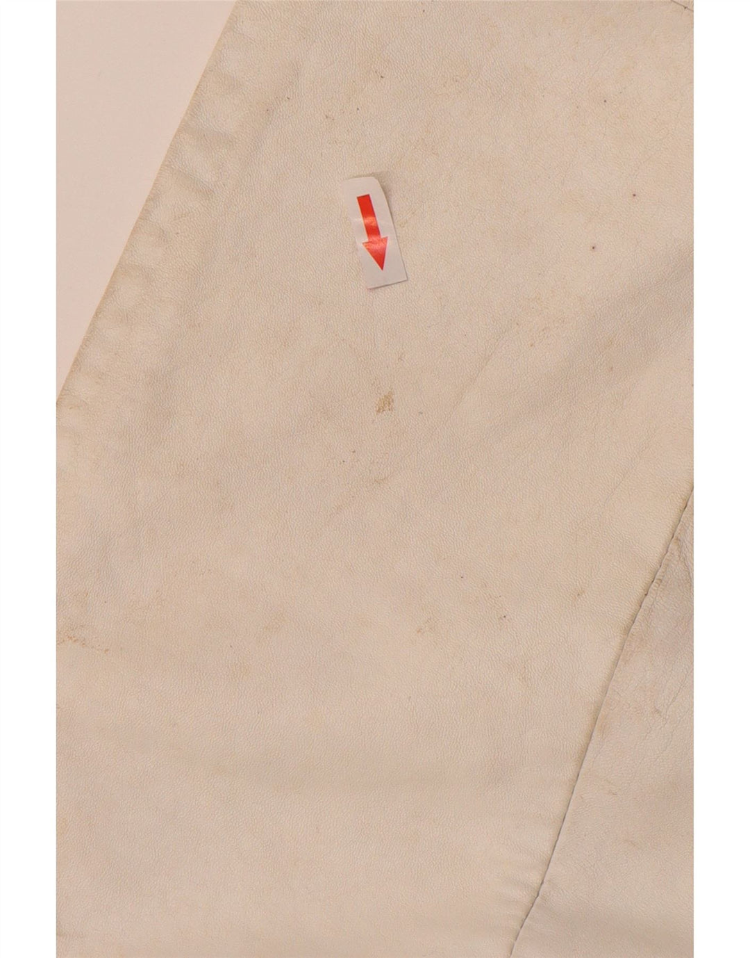 Conjunto de saia feminina vintage de couro de 2 peças Reino Unido 12 médio W26 branco