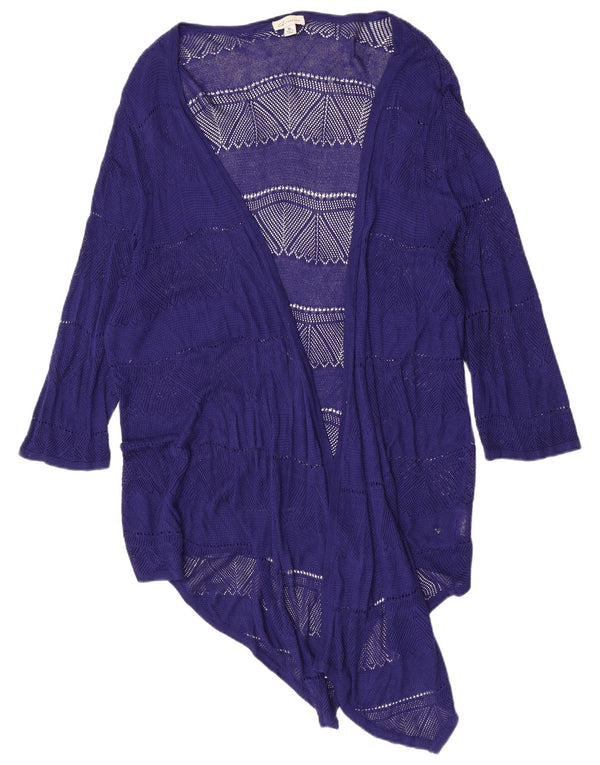 Cardigã feminino Marks & Spencer Autograph transparente Reino Unido 18 XL azul