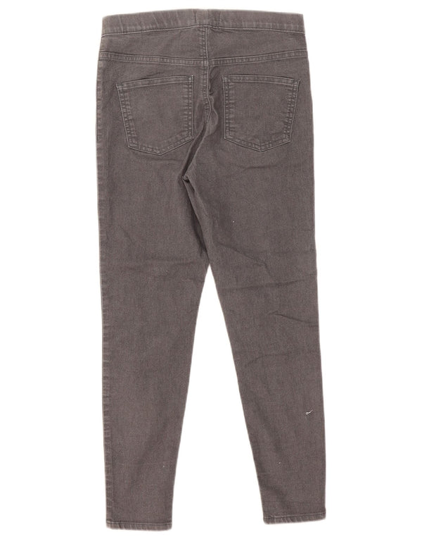 Calça jeans feminina Marks & Spencer UK 10 pequena W30 L27 algodão cinza