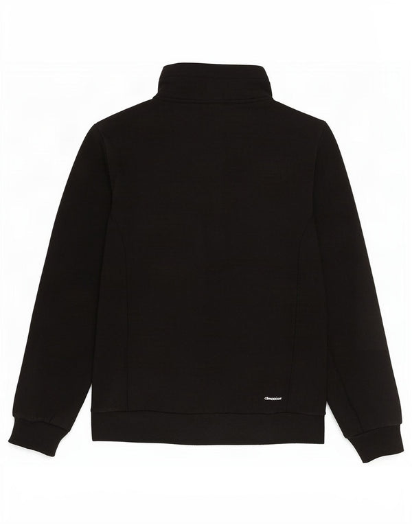 Adidas Womens Climalite Tracksuit Top Jacket UK 8/10 Pequeno Poliéster Preto