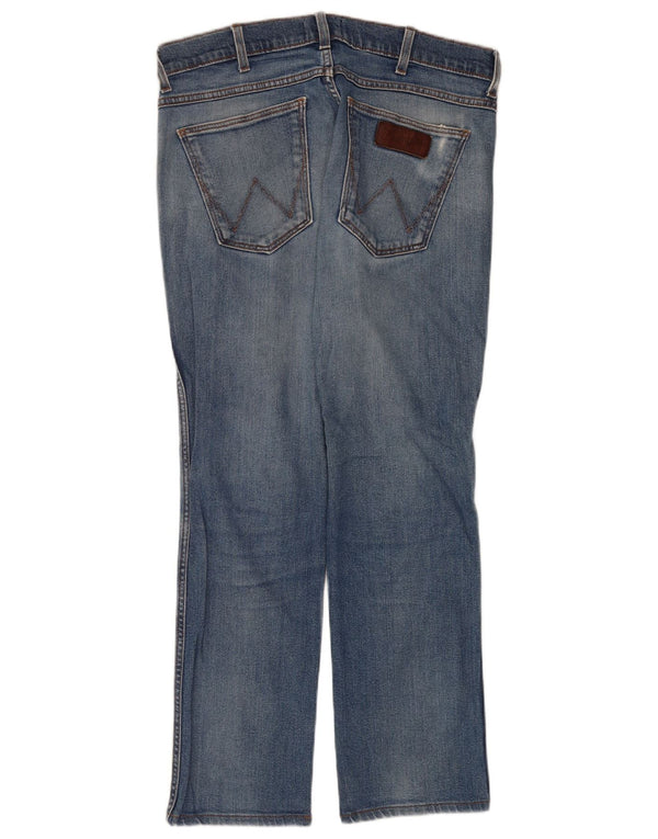 Wrangler Mens Greensboro Straight Jeans W33 L28 Azul Algodão