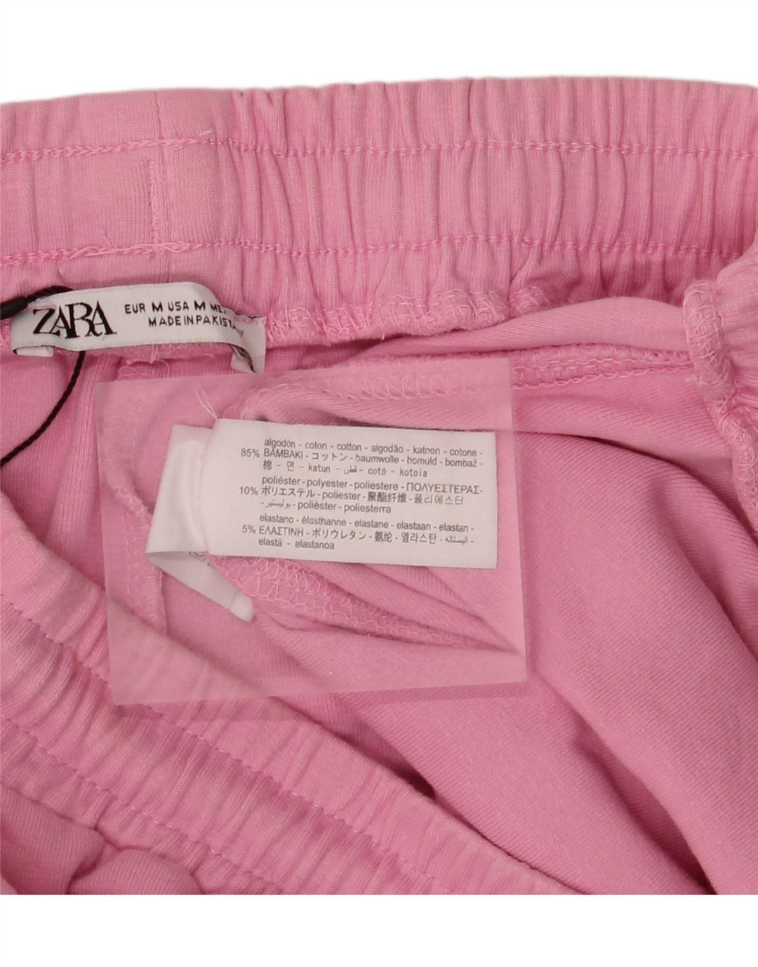 ZARA Womens Tracksuit Trousers UK 12 Medium  Pink Cotton