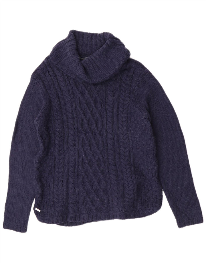 Suéter feminino Joules com gola redonda Reino Unido 12 médio azul marinho acrílico