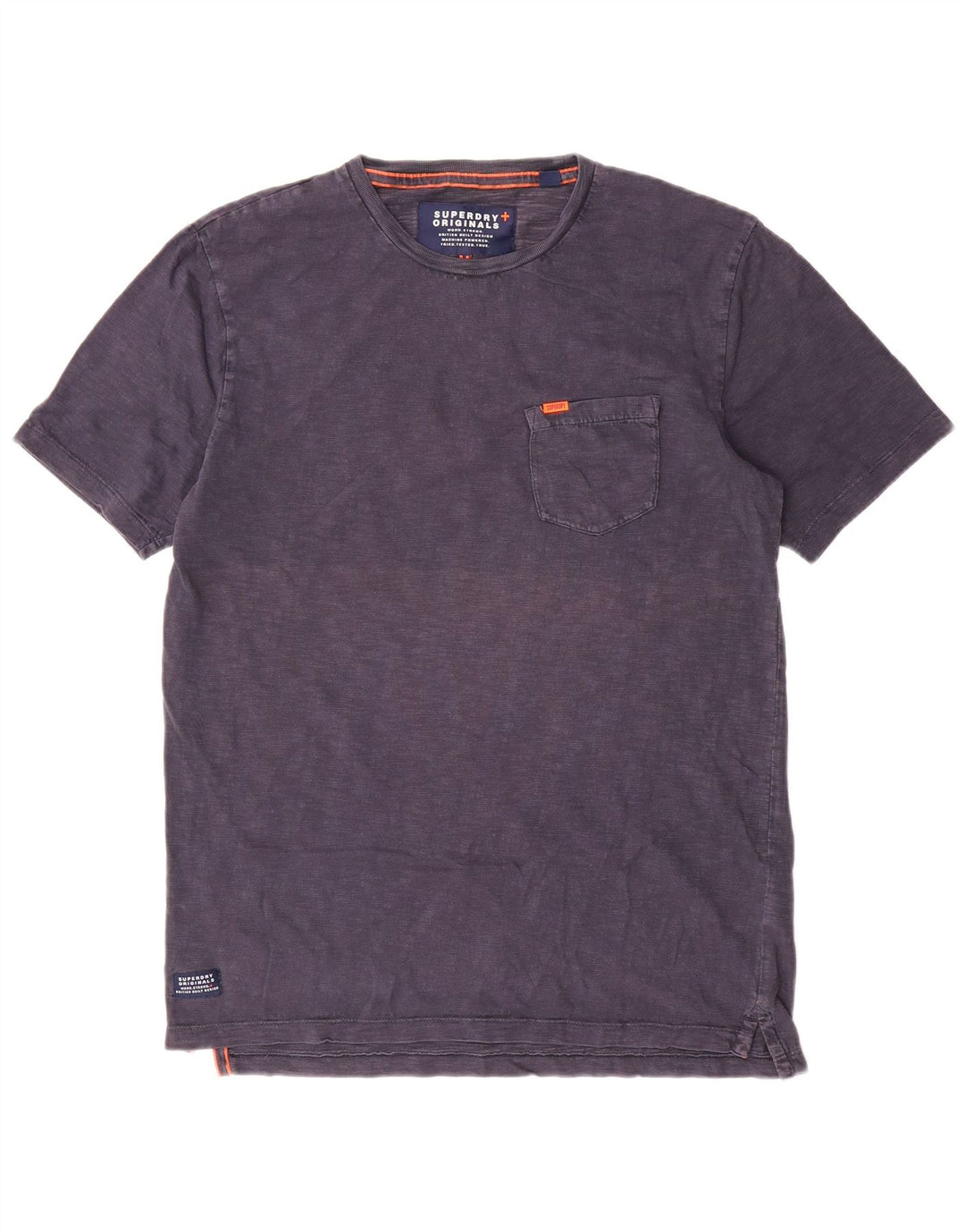 Camiseta masculina Superdry Top médio algodão azul marinho