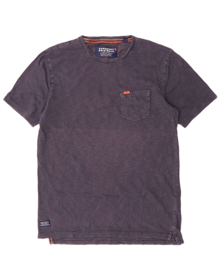 Camiseta masculina Superdry Top médio algodão azul marinho