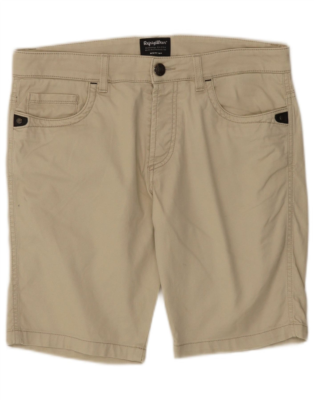 Shorts casuais masculinos Refrigiwear W34 grande off white
