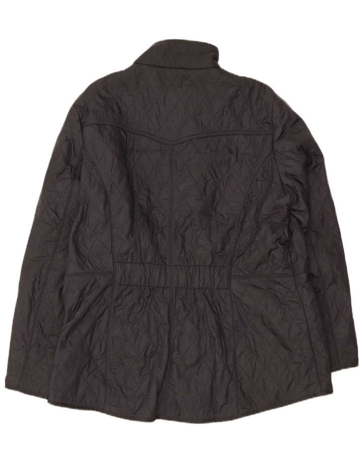 Jaqueta acolchoada feminina Barbour UK 14 grande preta