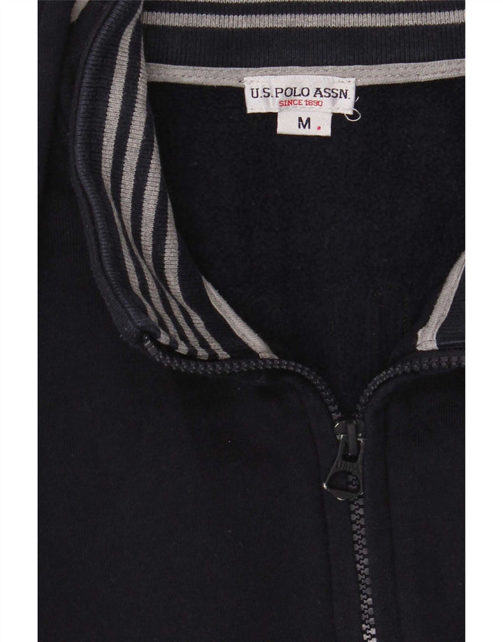 US Polo Assn. Jaqueta masculina de agasalho gráfico médio azul marinho
