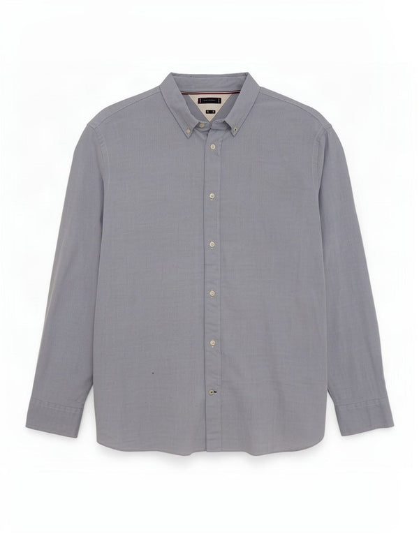 Camisa masculina Slim Fit Tommy Hilfiger 2XL algodão geométrico azul