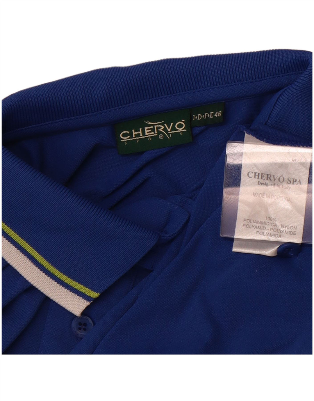 Camisa polo masculina CHERVO IT 46 pequena azul nylon