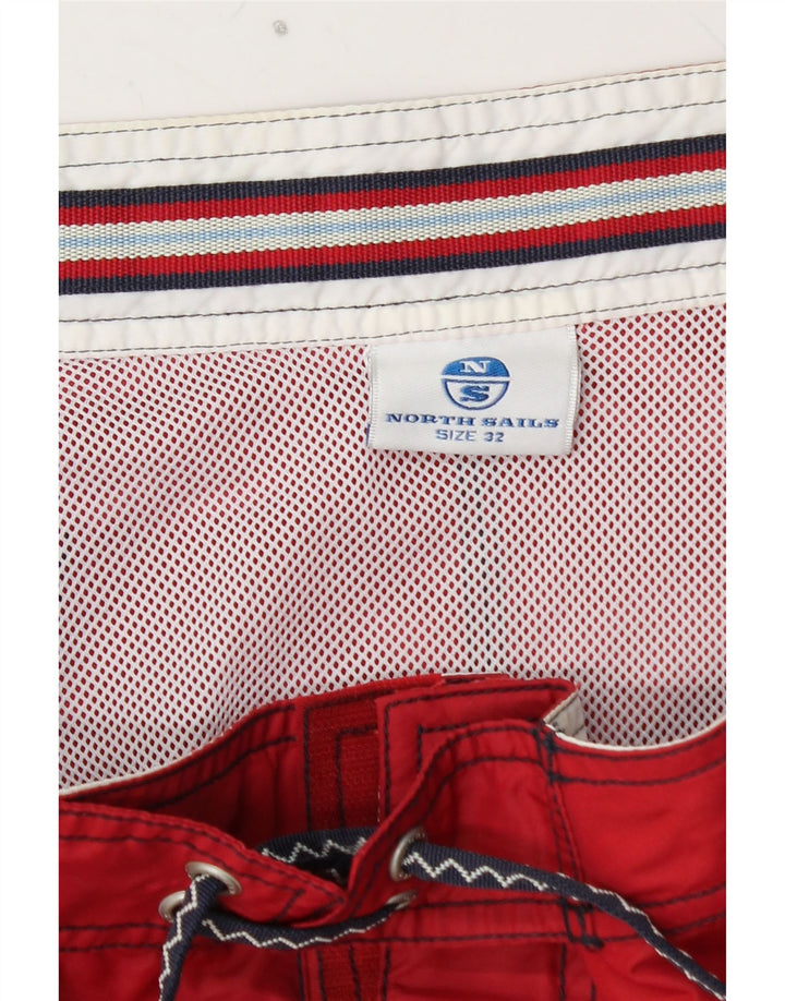 NORTH SAILS Shorts de natação masculino gráfico médio vermelho poliamida