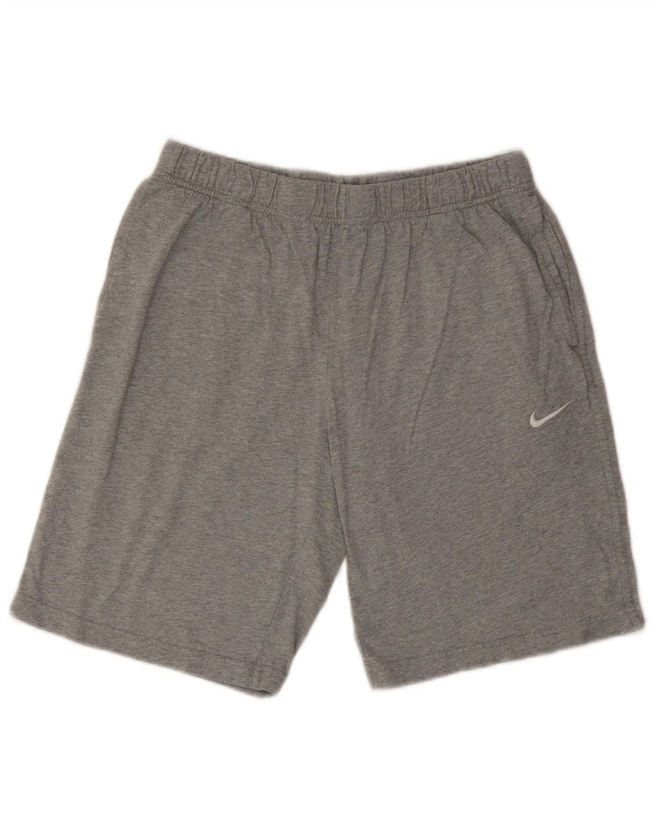 Shorts esportivos masculinos NIKE grandes de algodão cinza