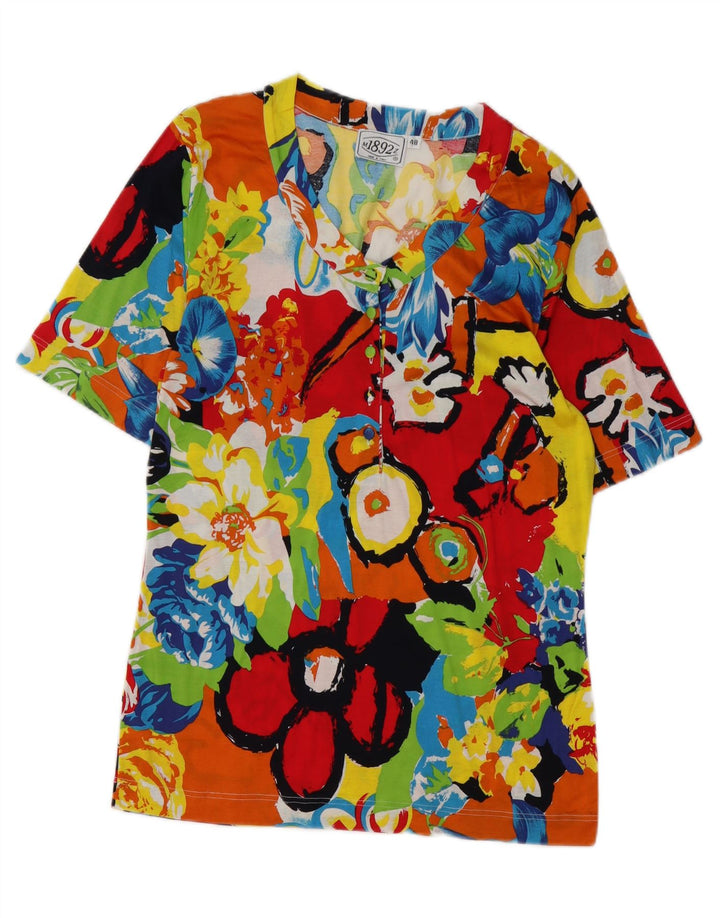 Blusa Feminina Vintage Top IT 48 XL Multicolorido Floral