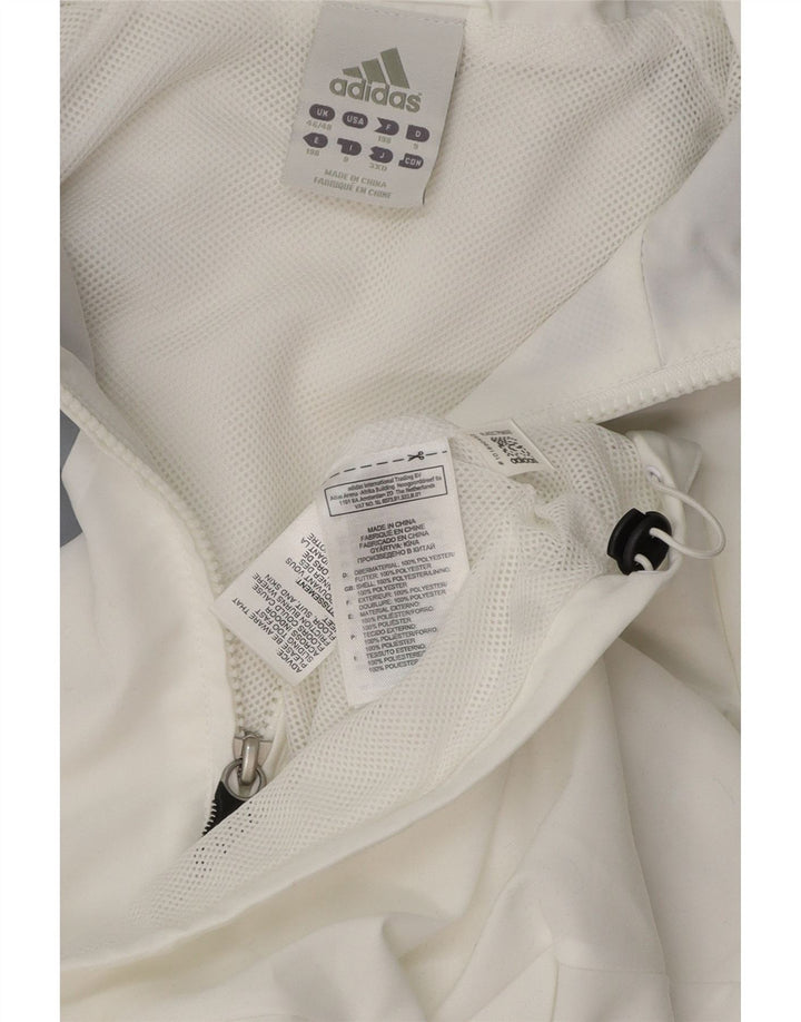 ADIDAS Mens Tracksuit Top Jacket UK 46/48 XL Branco Colourblock Poliéster