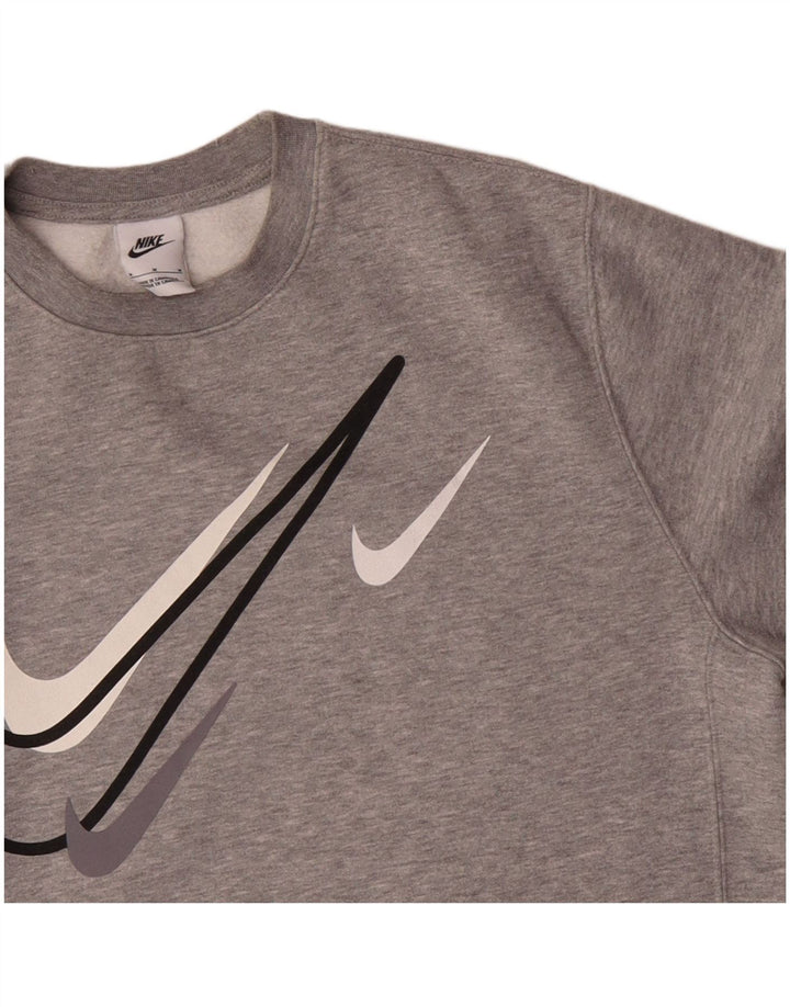 Moletom gráfico masculino Nike Jumper médio cinza algodão