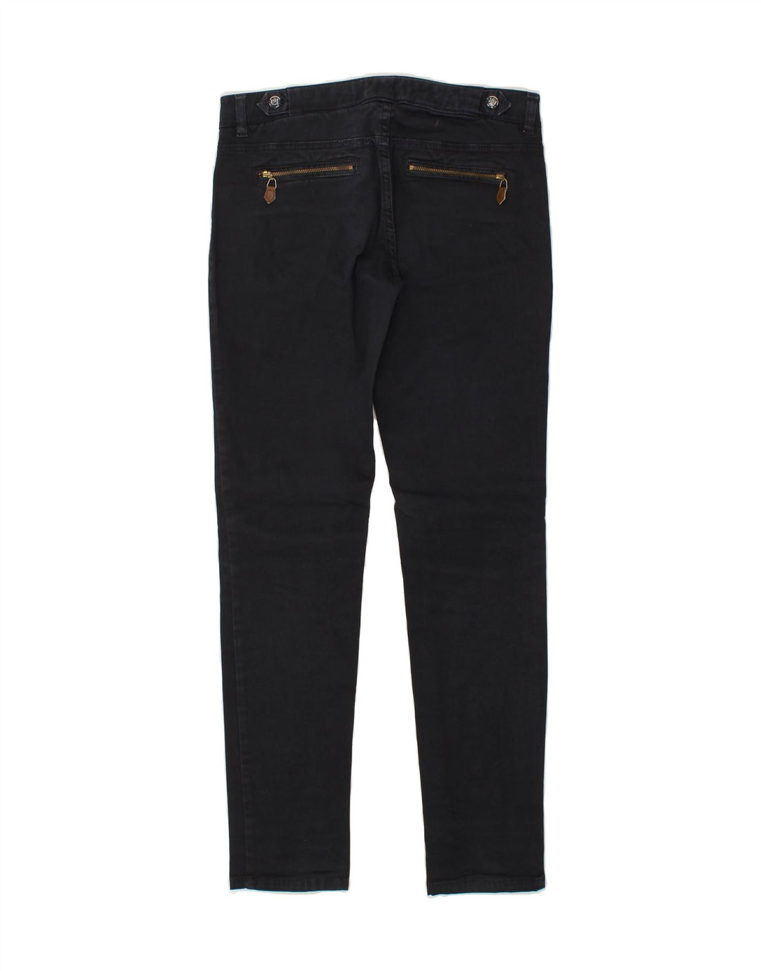 MASSIMO DUTTI Womens Slim Casual Trousers W28 L30  Navy Blue Cotton Vintage Massimo Dutti and Second-Hand Massimo Dutti from Messina Hembry 