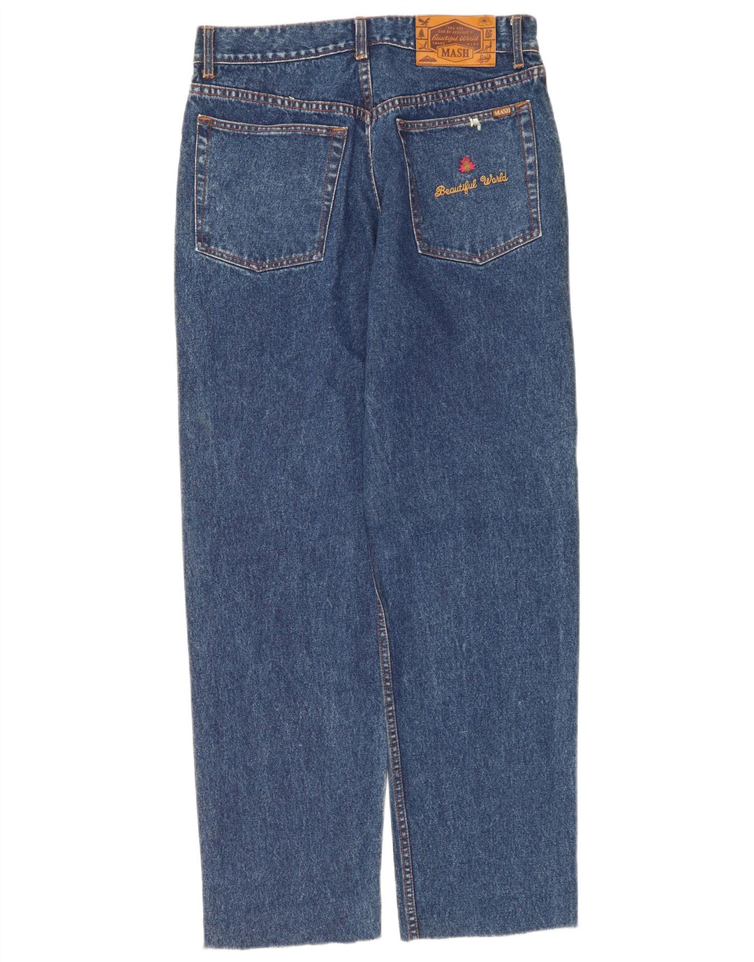 Jeans retos femininos Mash W34 L31 algodão azul
