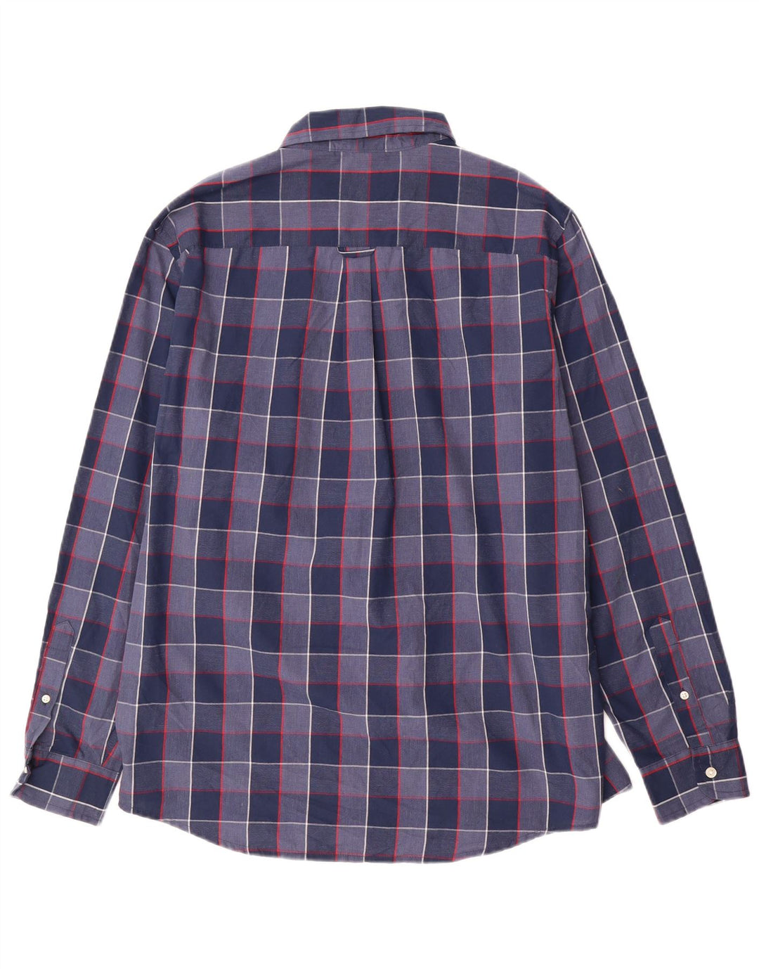 Camisa masculina Chaps Easy Care grande algodão xadrez azul marinho